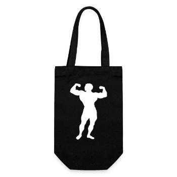 Homme musclé - Sac à bouteille - noir - Devant