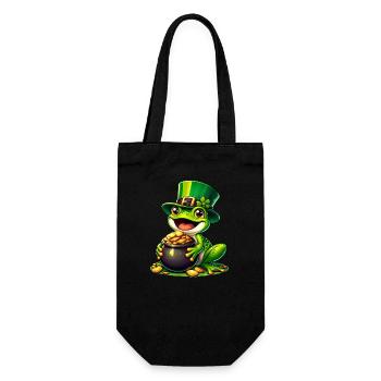 Grenouille de la Saint-Patrick avec de l’or - Sac à bouteille - noir - Devant