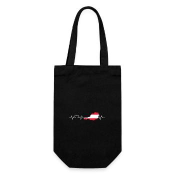 Austrian Heartbeat Austria - Gift Bag for Bottles - black - Front