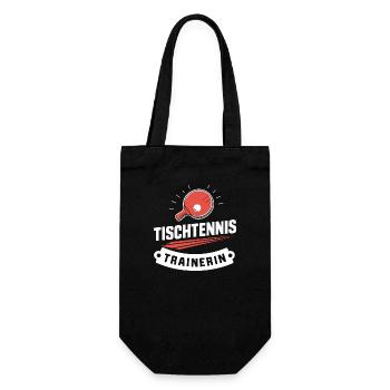 Ping-Pong-Coach Damen Herren Überraschung Match - Geschenkbeutel für Flaschen - Schwarz - Vorne