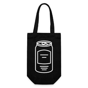 canette de bière - Sac à bouteille - noir - Devant
