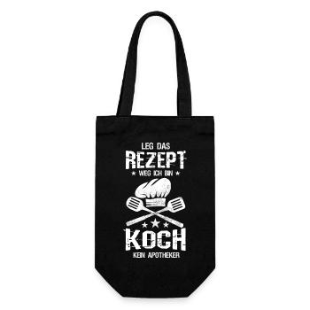 Leg Rezept Weg Küchenchef Koch Geschenke - Geschenkbeutel für Flaschen - Schwarz - Vorne