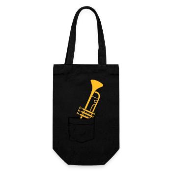 Chest bag trumpet on the go - Gift Bag for Bottles - black - Front