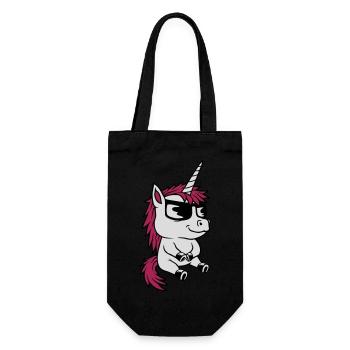 Cool Sunglasses Unicorn Comic - Gift Bag for Bottles - black - Front