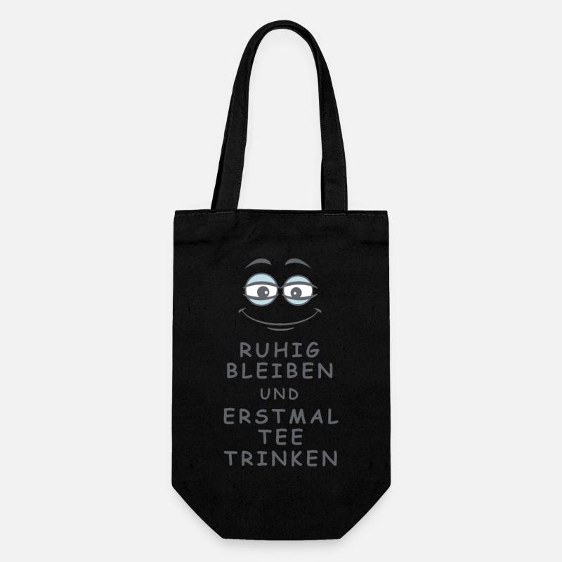 Tee trinken - Geschenkbeutel für Flaschen - Schwarz