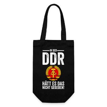 Ostdeutschland Ossi Deutschland DDR - Geschenkbeutel für Flaschen - Schwarz - Vorne