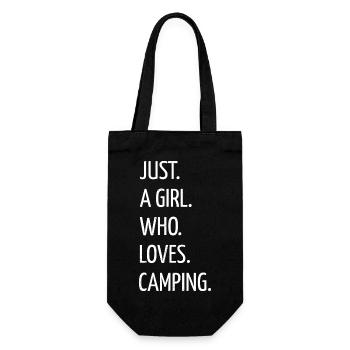 statement camping out jokes america cool - Geschenkbeutel für Flaschen - Schwarz - Vorne
