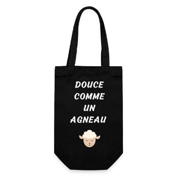 Douce comme un agneau - Sac à bouteille - noir - Devant