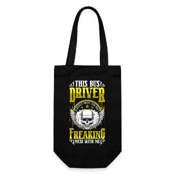 Bus profession transport - Gift Bag for Bottles - black - Front