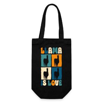 Lama Ferme Animal Amérique du Sud Doux - Sac à bouteille - noir - Devant
