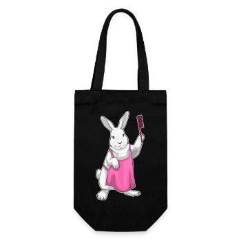 Bunny Hairdresser Comb - Gift Bag for Bottles - black - Front