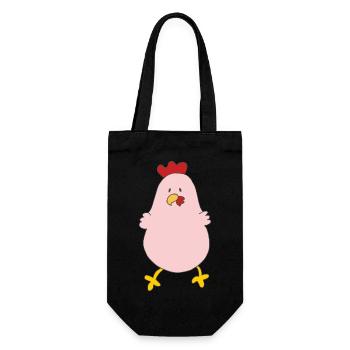 Chicken Pink - Gift Bag for Bottles - black - Front