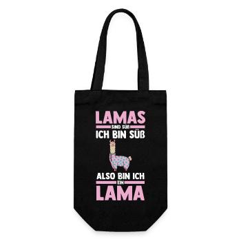 Lama - Geschenkbeutel für Flaschen - Schwarz - Vorne