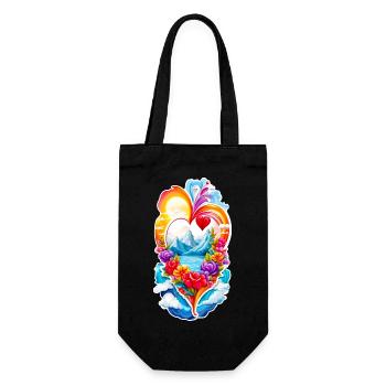 Cœur d’amour - Sac à bouteille - noir - Devant