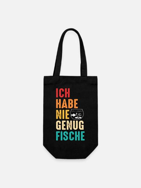 Aquarium Aquaristik Fische - Geschenkbeutel für Flaschen - Schwarz