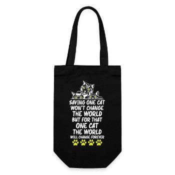Amoureux des chats - Sac à bouteille - noir - Devant