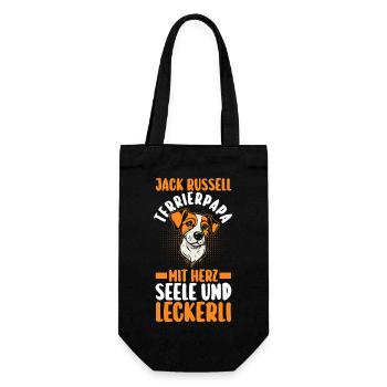 Hund Jacke Russell - Geschenkbeutel für Flaschen - Schwarz - Vorne
