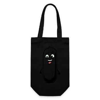 Comic Cucumber - Gift Bag for Bottles - black - Front
