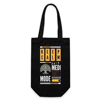 Meditation Zen Meditating Enlightenment - Gift Bag for Bottles - black - Front