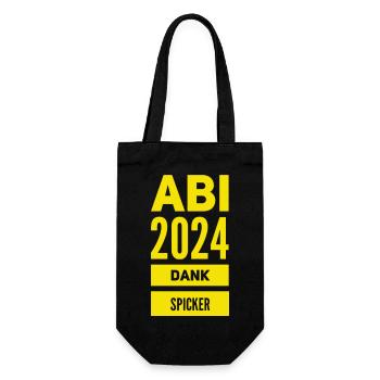 Abitur 2024 lustige Sprüche - Geschenkbeutel für Flaschen - Schwarz - Vorne