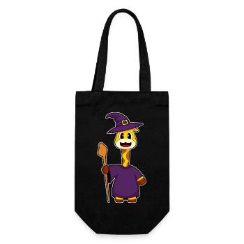 Giraffe Halloween Hexe - Geschenkbeutel für Flaschen - Schwarz - Vorne
