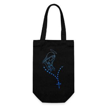 virgin mary jesus bible christian religion madona - Gift Bag for Bottles - black - Front