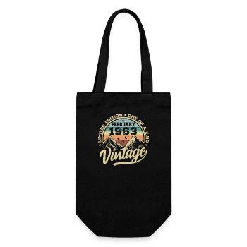 Février 1963 Vintage Rétro, Février 1963 Cadeau - Sac à bouteille - noir - Devant