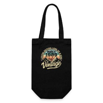 Mars 1989 Anniversaire - Millésime Mars 1989 - Sac à bouteille - noir - Devant