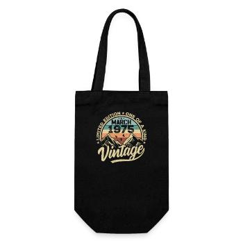 Mars 1975 Anniversaire - Né en mars 1975 - Sac à bouteille - noir - Devant
