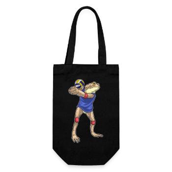 Frog Volleyball Player Volleyball - Gift Bag for Bottles - black - Front