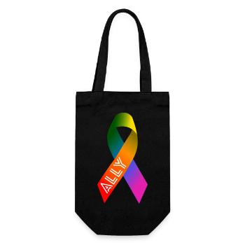 Queer Community Ally Loop - Gift Bag for Bottles - black - Front
