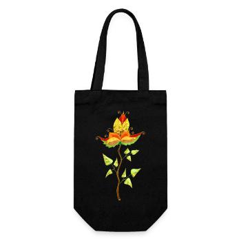 Fleur - Sac à bouteille - noir - Devant
