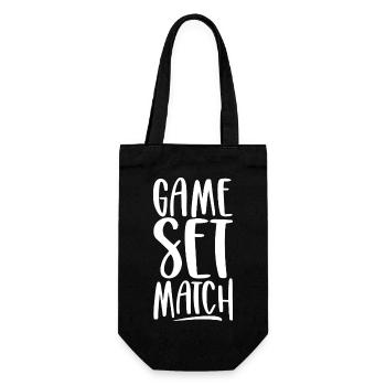 Game Set Match - Gift Bag for Bottles - black - Front
