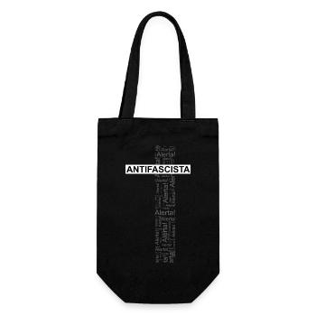 Alert! Antifascista! - Word art - Gift Bag for Bottles - black - Front
