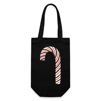 Candy Cane - Gift Bag for Bottles - black - Front