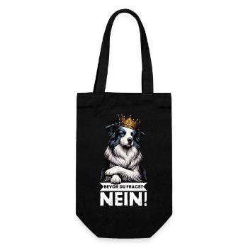 Avant que vous ne demandiez : Border Collie, Chien de Troupeau, Chien Collie - Sac à bouteille - noir - Devant