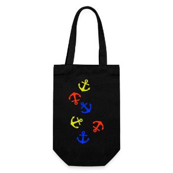 Anchor Colorful - Gift Bag for Bottles - black - Front