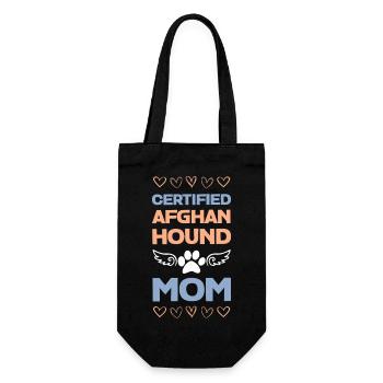 Zertifizierte Afghan Hound Mom - Geschenkbeutel für Flaschen - Schwarz - Vorne