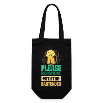 waiter bartender bartender bartender barchef - Gift Bag for Bottles - black - Front