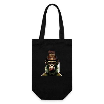 Peace Steampunk Train - Geschenkbeutel für Flaschen - Schwarz - Vorne