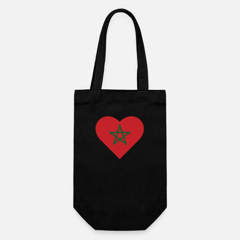 Moroccan Heart - Gift Bag for Bottles - black