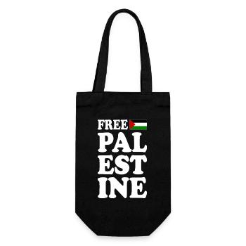 Free palestine - Geschenkbeutel für Flaschen - Schwarz - Vorne