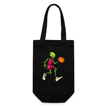 Basketball Aliens - Geschenkbeutel für Flaschen - Schwarz - Vorne