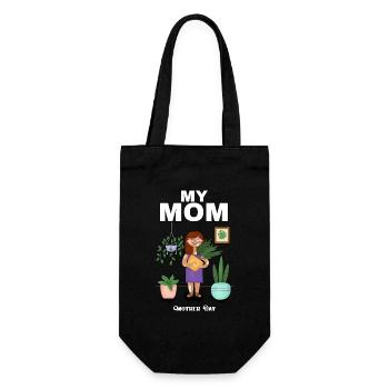 Mom day Family lover - Mother Day - Geschenkbeutel für Flaschen - Schwarz - Vorne