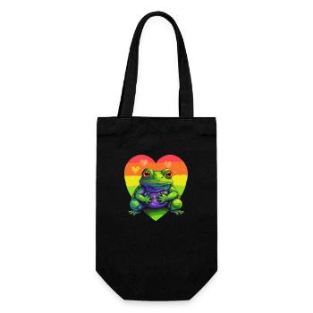 LGBTQIA+ Frog - Gift Bag for Bottles - black - Front