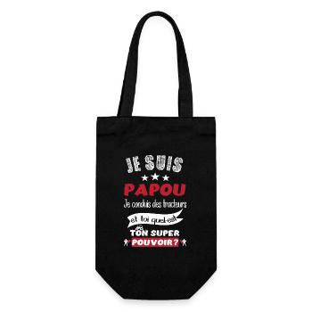Je suis papou tracteur t-shirt agriculteur paysan - Sac à bouteille - noir - Devant