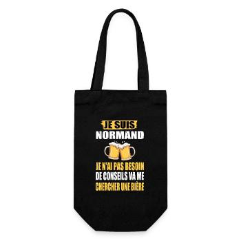 Maillot normand normandie bière humoristique apéro - Sac à bouteille - noir - Devant