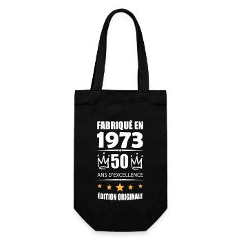 Vintage 1973 50Ans Anniversaire Cadeau Homme Femme - Sac à bouteille - noir - Devant