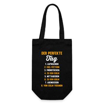 Esel - Geschenkbeutel für Flaschen - Schwarz - Vorne