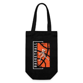 Basketball Basketballerin Frauen Mädchen - Geschenkbeutel für Flaschen - Schwarz - Vorne